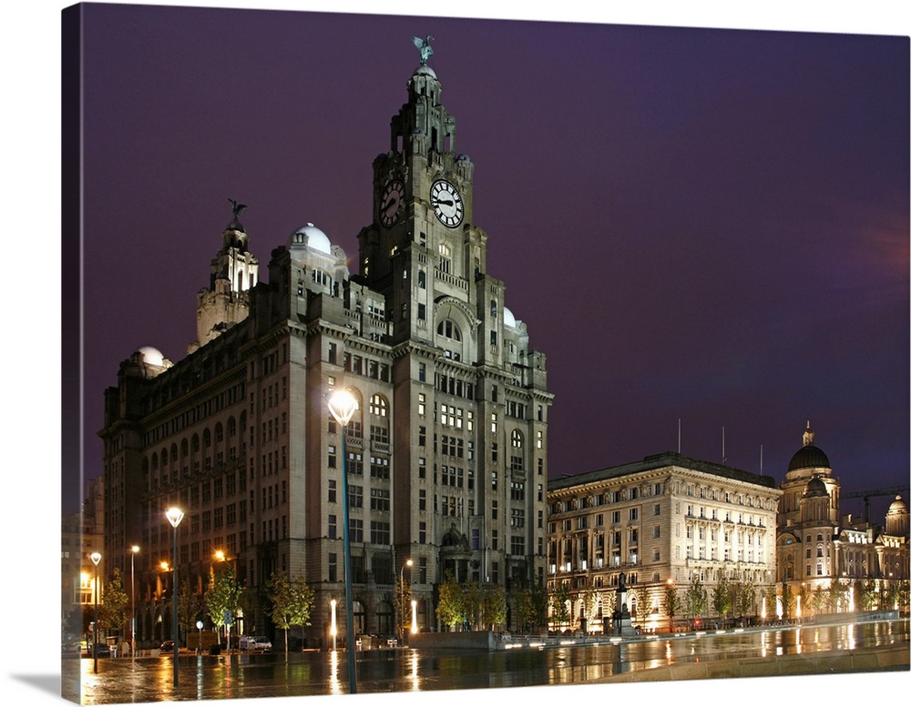 The Royal Liver Building is a Grade I listed building located in Liverpool, England. It is sited at the Pier Head and alon...