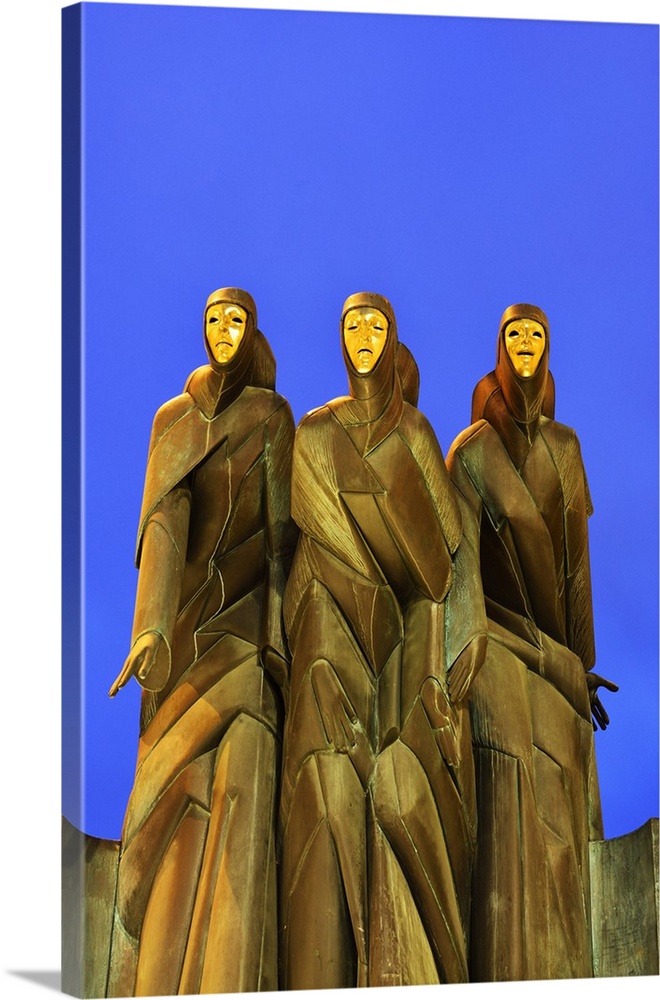 The sculpture Three Muses by Stanislovas Kuzma crowning the main entrance to the National Drama Theatre has become an icon...