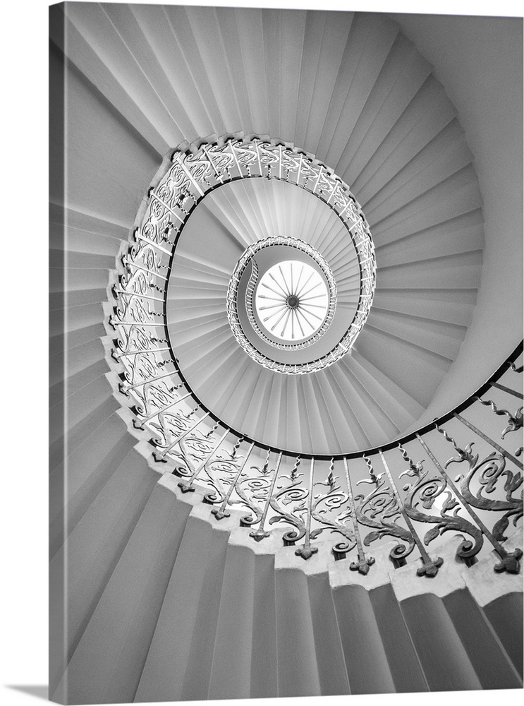 The spiral Tulip Stairs in the Queen's House in Greenwich, London, England.