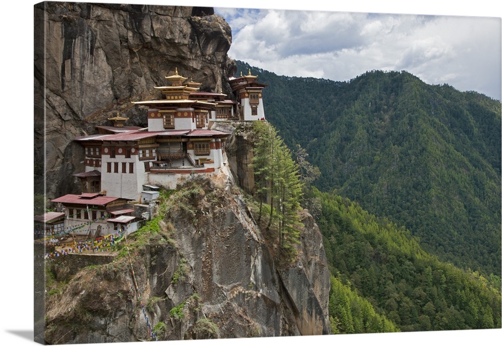 Taktshang Goemba, 'Tiger's Nest', is Bhutan's most famous monastery. It is perched miraculously on the ledge of a sheer cl...