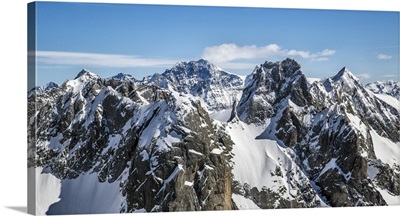 Torrone Peak in winter, Valmasino. Lombardy. Italy