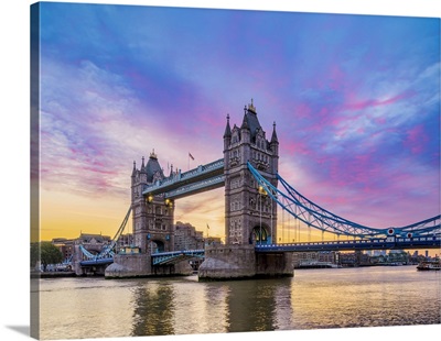 Tower Bridge At Sunrise, London, England, United Kingdom