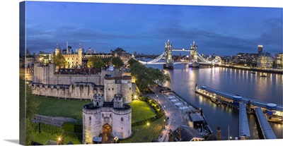 Tower Bridge, Tower Of London And River Thames, London, England, UK
