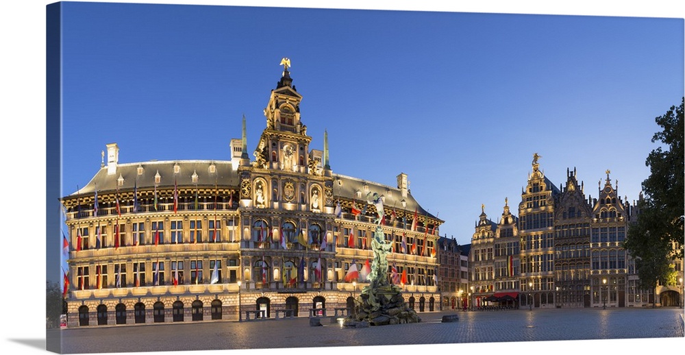 Town Hall (Stadhuis) in Main Market, Antwerp, Flanders, Belgium.