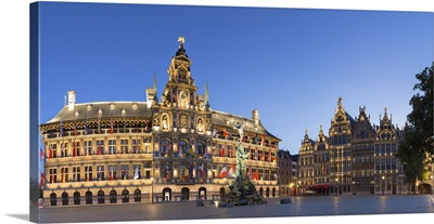 Town Hall in Main Market, Antwerp, Flanders, Belgium