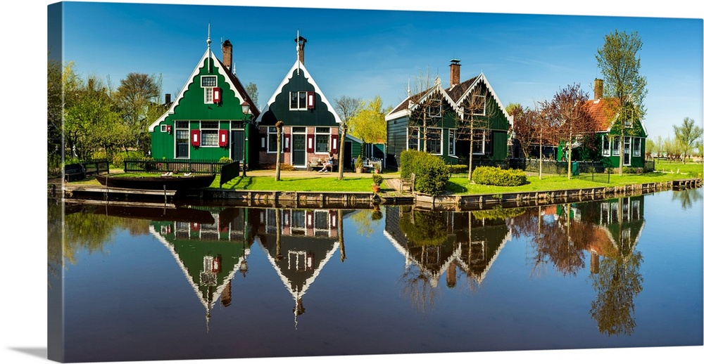 Traditional houses, zaanse schans, Holland, Netherlands.