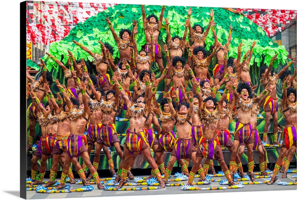 Tribu Paghidaet from La Paz, Iloilo City performs during the 2015 Dinagyang Festival, Iloilo City, Western Visayas, Philip...