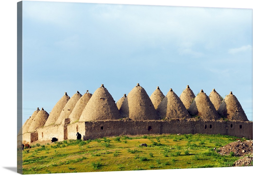 Turkey, Eastern Anatolia, village of Harran, beehive mud brick houses.