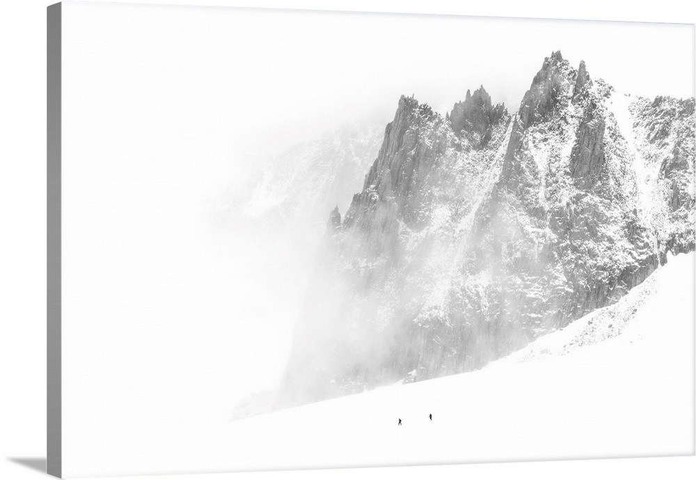 Two Hikers Making Their Way Back To The Torino Hut (On The Mont Blanc),  Summer Wall Art, Canvas Prints, Framed Prints, Wall Peels Great Big Canvas