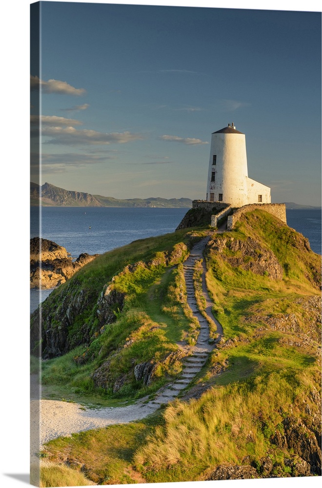 Twr Mawr Lighthouse on Llanddwyn Island at Sunset, Anglesey, North Wales