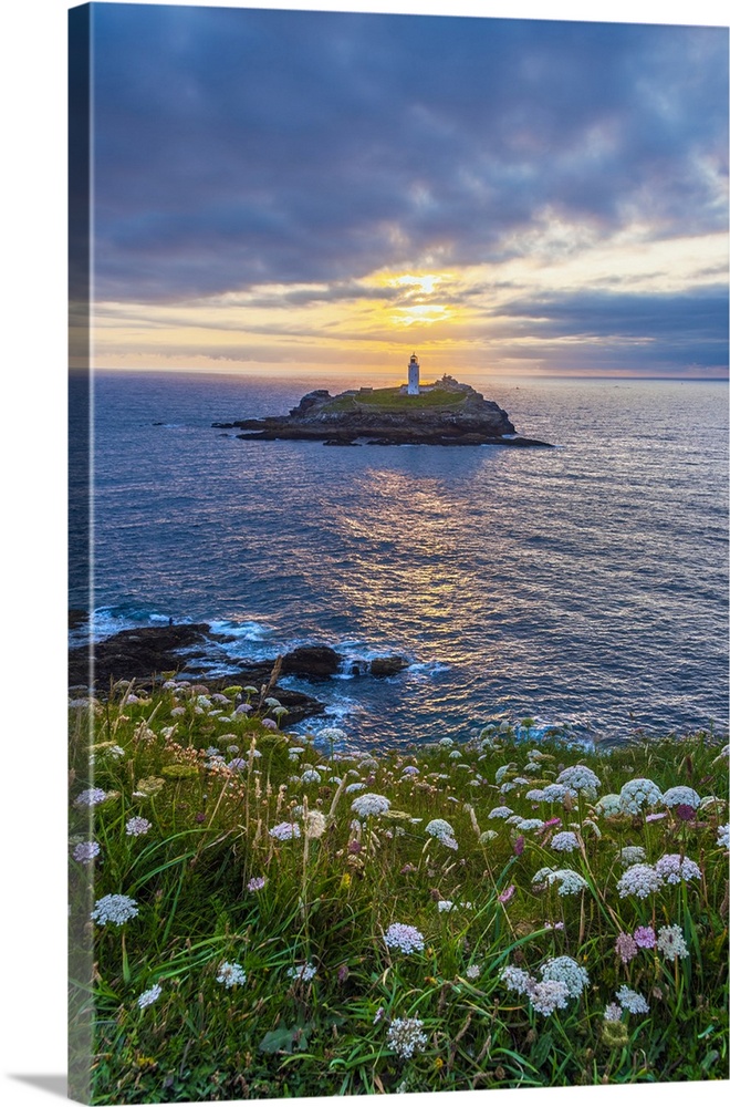 UK, England, Cornwall, Godrevy Head, Godrevy Island, Godrevy Lighthouse