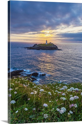UK, England, Cornwall, Godrevy Head, Godrevy Island, Godrevy Lighthouse