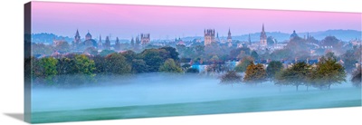 UK, England, Oxfordshire, Oxford, City Skyline From South Park