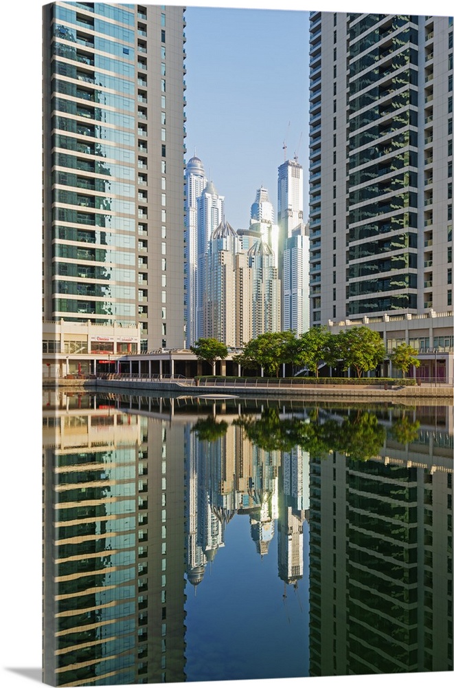 Middle East, United Arab Emirates, Dubai, Dubai Marina buildings.