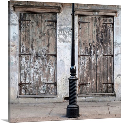 United States, Louisiana, New Orleans. French Quarter doors on Dauphine St