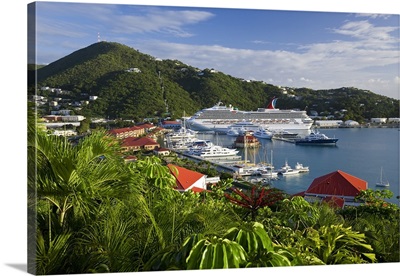 US Virgin Islands, St. Thomas, Charlotte Amalie and Havensight cruise ship dock