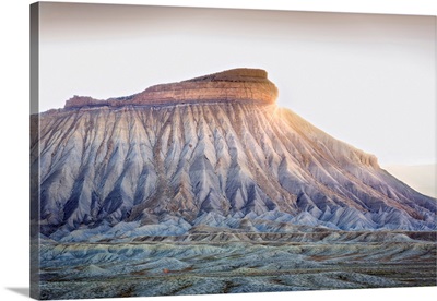 Usa, Colorado, Town Of Palisade, Mount Garfield, A Distinctive Sandstone Promomontory
