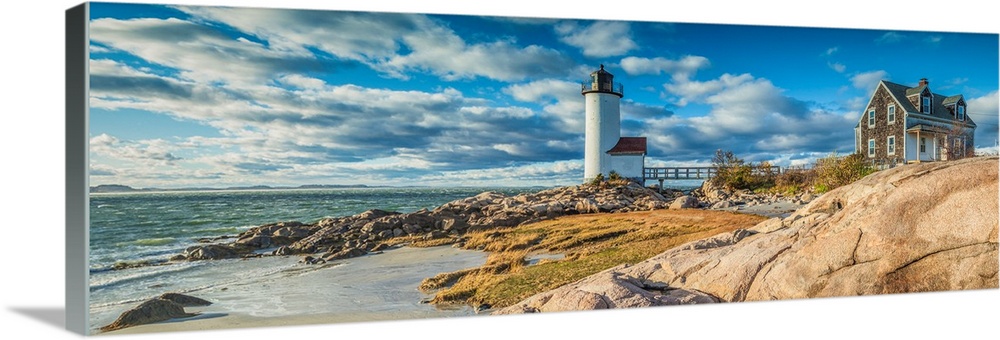 USA, New England, Massachusetts, Cape Ann, Gloucester, Annisquam Lighthouse, late afternoon, autumn.