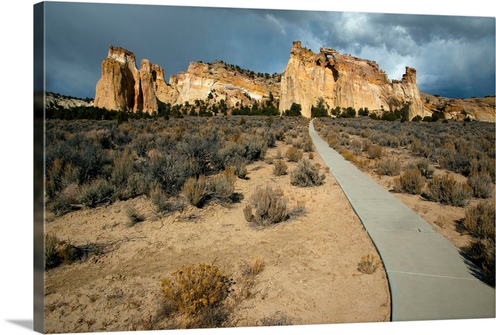 USA, Utah, Grand Staircase-Escalante National Monument. Grosvenor Arch, A unique double sandstone arch located just to the...