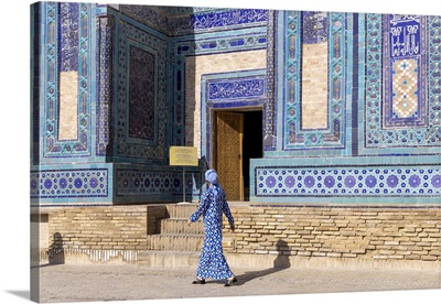 Uzbekistan, Samarkand, Shah-I-Zinda, Tomb Street Of 11 Mausoleums