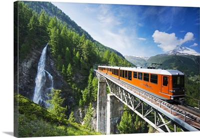 Valais, Swiss Alps, Switzerland, Zermatt, The Matterhorn Gornergrat cog railway