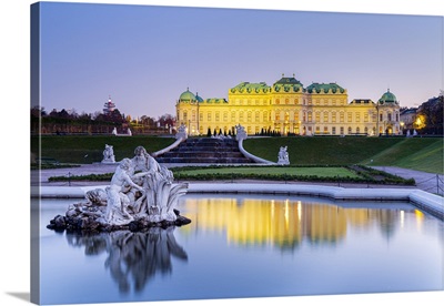 Vienna, Austria Upper Belvedere Palace And Fountain