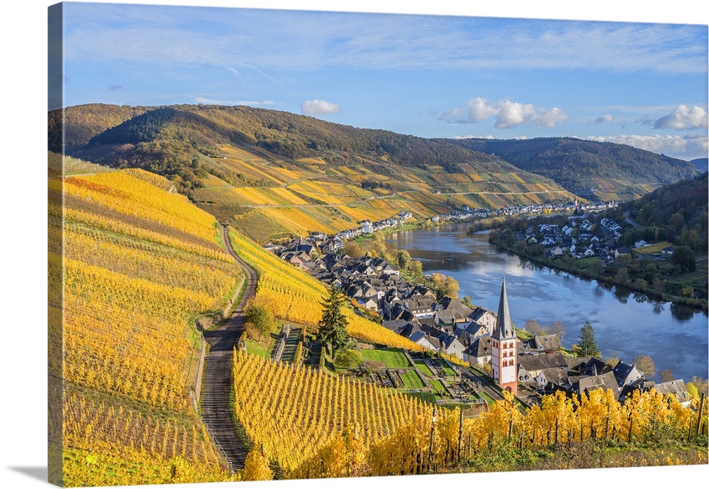 View at Zell, Mosel valley, Rhineland-Palatinate, Germany.