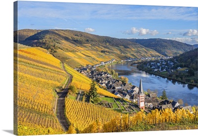 View At Zell, Mosel Valley, Rhineland-Palatinate, Germany