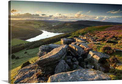 View From Bamford Edge, Peak District National Park, Derbyshire, England