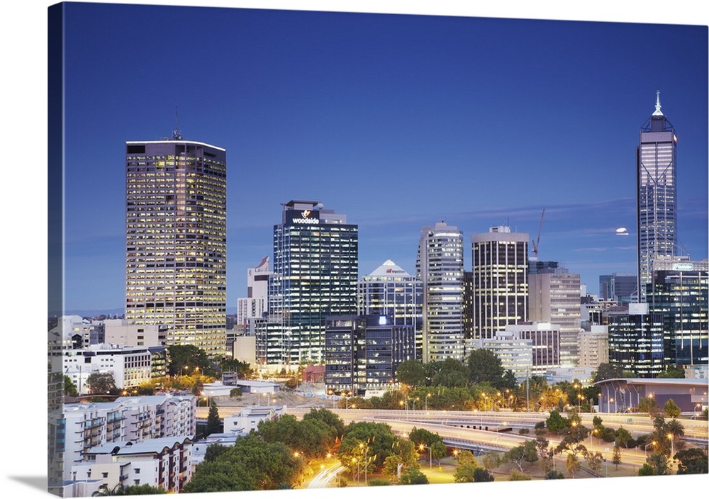 View of city skyline, Perth, Western Australia, Australia