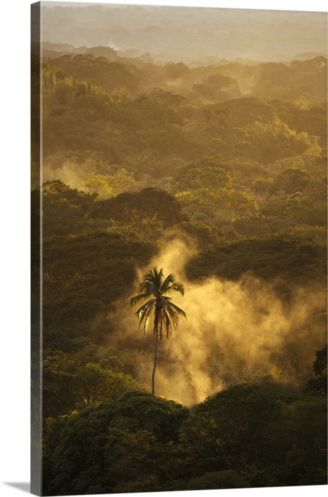 View of landscape near Granada at sunset, Maseta Central, Nicaragua