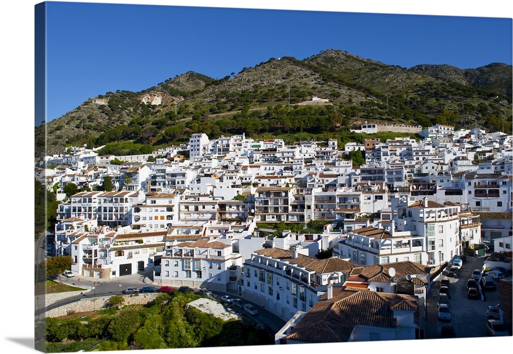 View of Mijas, white town in Costa del Sol, Andalusia, Spain.
