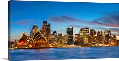 View Of Skyline At Sunset, Sydney, New South Wales, Australia