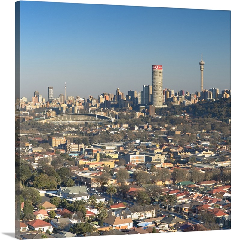 View of skyline, Johannesburg, Gauteng, South Africa Wall Art, Canvas Prints, Framed Prints