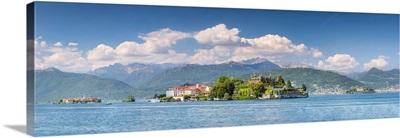 View Of The Borromean Islands On A Spring Day, Lago Maggiore, Piedmont, Italy