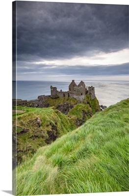 View Of The Ruins Of The Dunluce Castle, Northern Ireland, United Kingdom