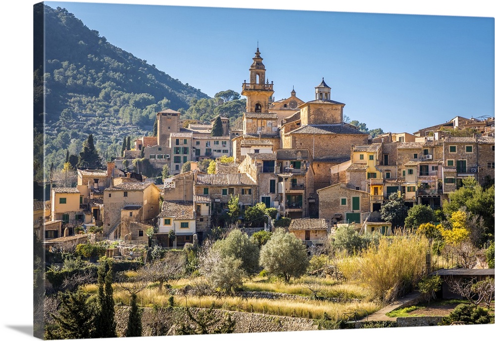 View Of Valldemossa, Serra De Tramuntana, Mallorca, Balearic Islands, Spain