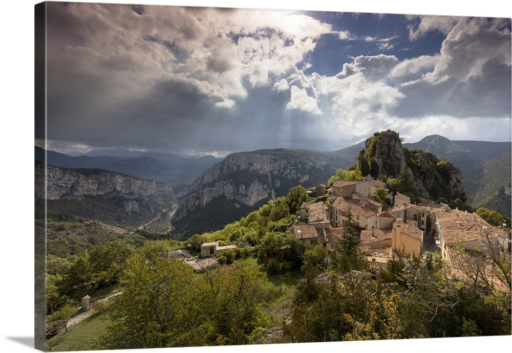 Village of Rougon, Canyon du Verdon, Provence-Alpes-Cote d'Azur, France.