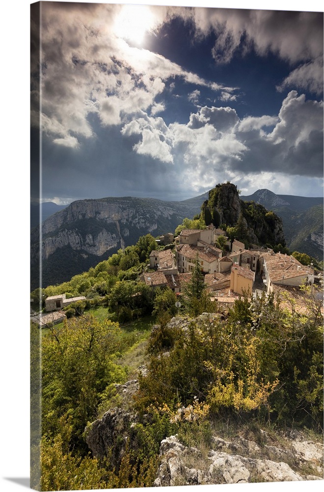 Village of Rougon, Canyon du Verdon, Provence-Alpes-Cote d'Azur, France.