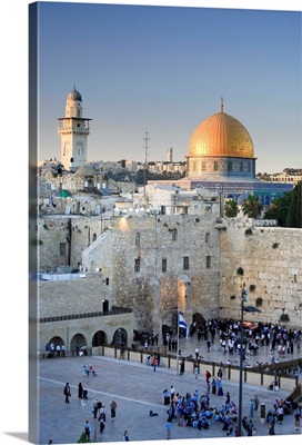 Wailing Wall and Dome of The Rock Mosque, Jerusalem, Israel