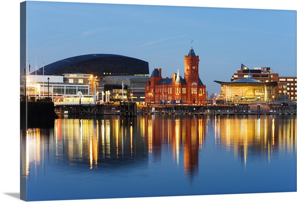 Europe, UK, United Kingdom, Wales, Cardiff, Cardiff Bay, Millennium Centre, Pier Head, Welsh Assembly Building, Norwegian ...