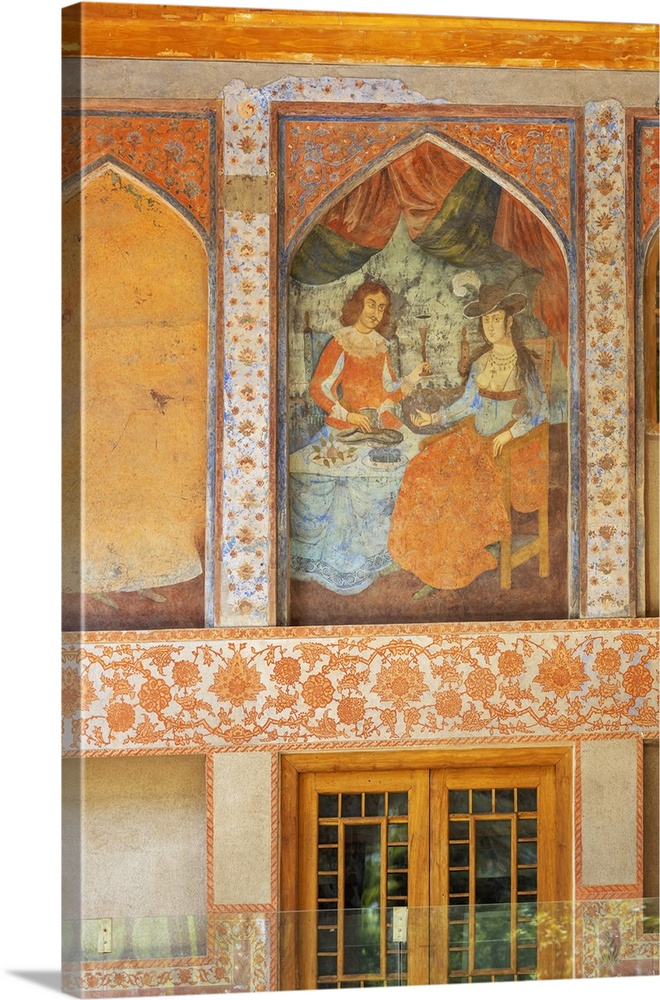 Wall painting, Chehel Sotoun, garden palace, 1647, Isfahan, Isfahan Province, Iran.