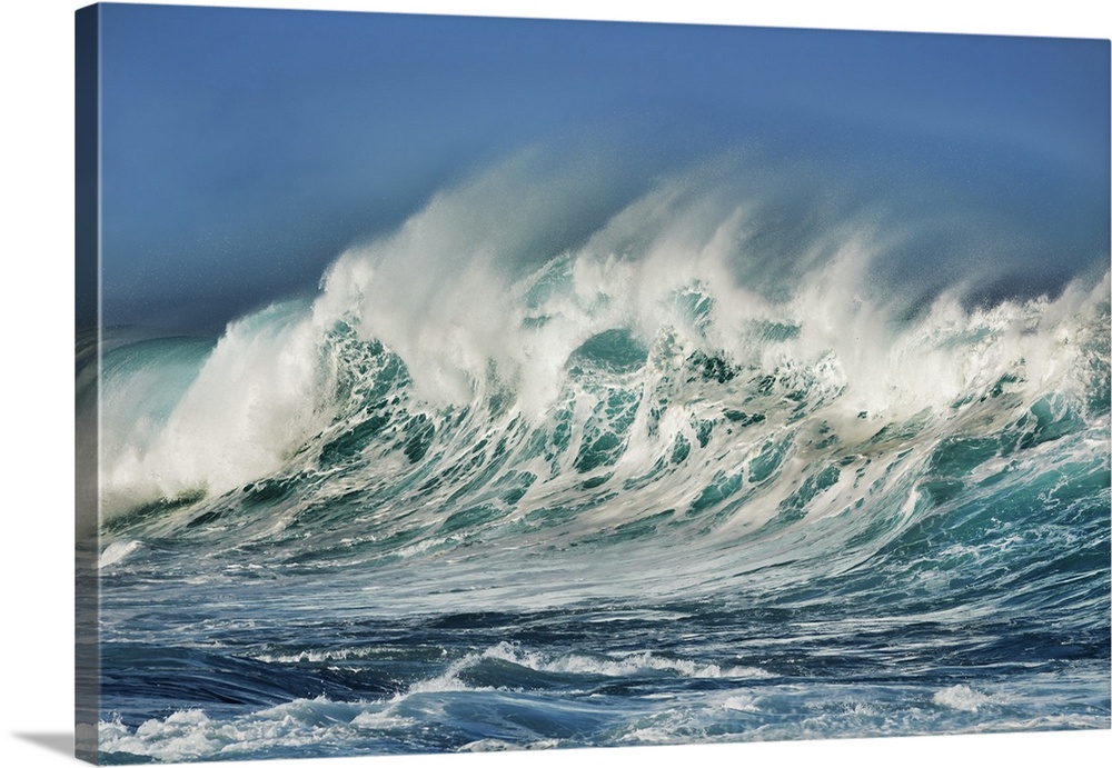 Wave impression at Point Quobba. Australia, Western Australia, Gascoyne, Point Quobba. Western Australia, Australasia, Aus...