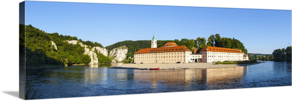 Weltenburg Abbey and The River Danube, Lower Bavaria, Bavaria, Germany.