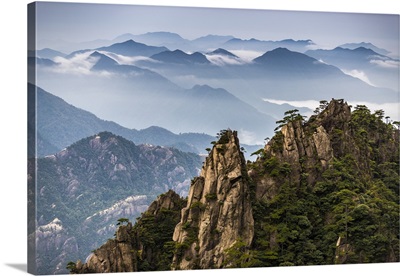 West Sea Canyon At Huangshan, Yellow Mountains, China