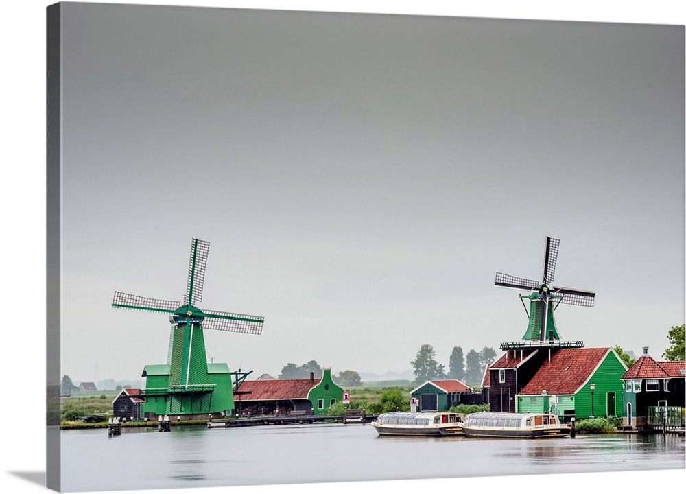 Windmills In Zaanse Schans, Zaandam, North Holland, The Netherlands