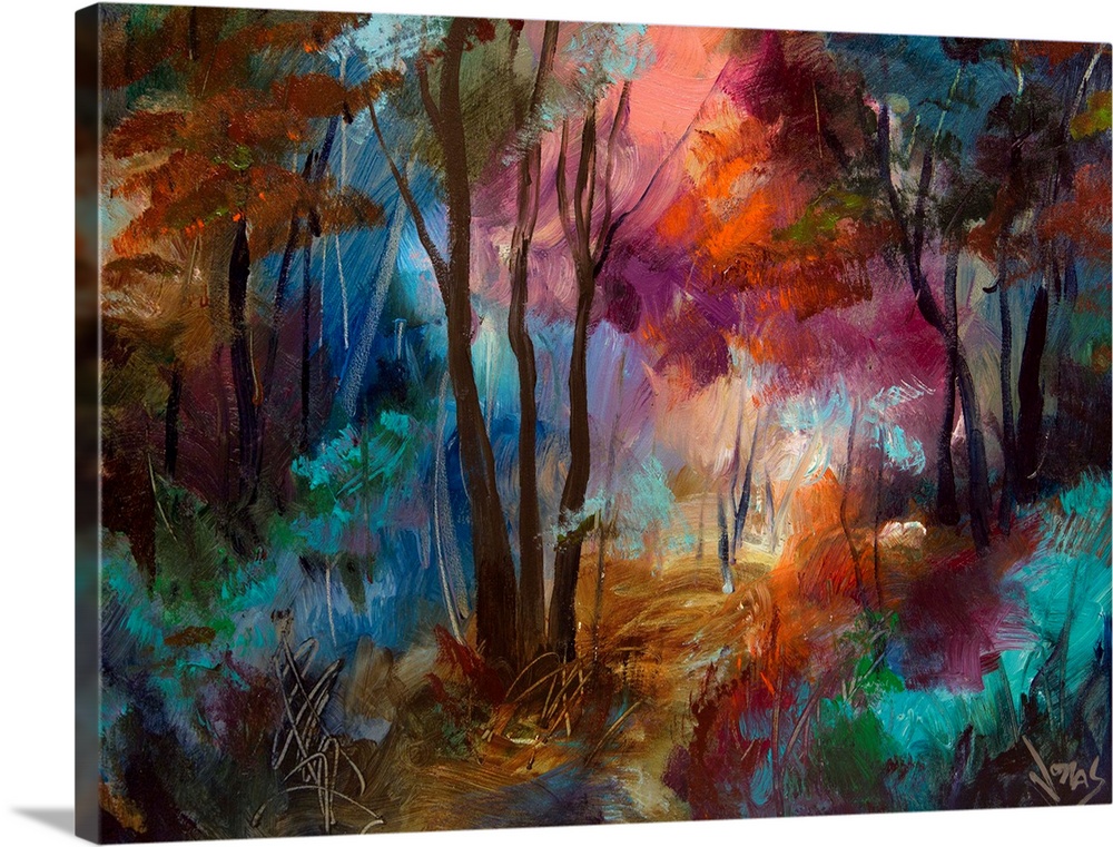 High quality reproduction from original artwork by renowned Asheville, NC artist, Jonas Gerard.