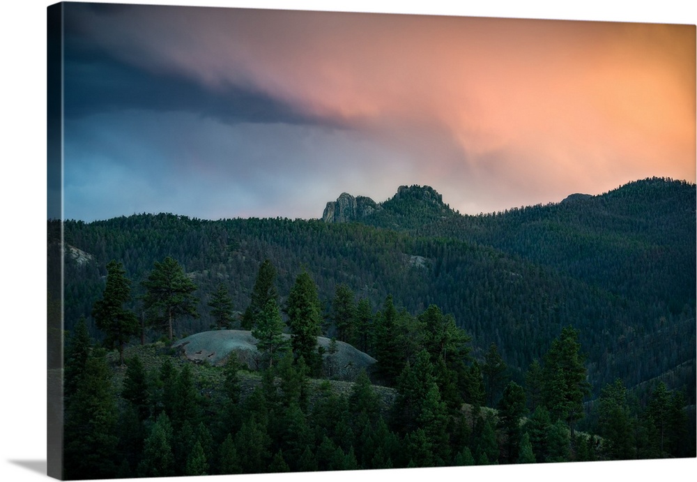 A Soft Sunset Over Colorado Pine Country, CO