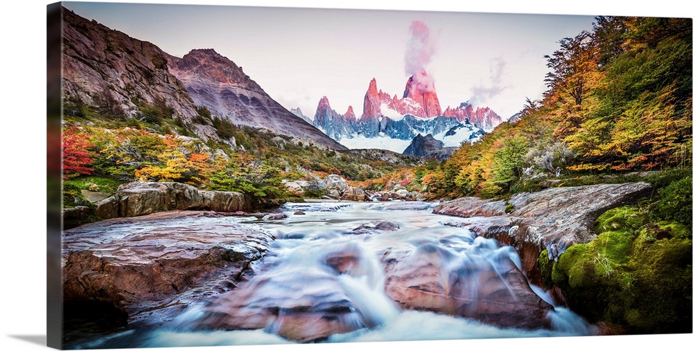 Fall Color Blankets Patagonia's Rugged Landscape, Patagonia, Argentina
