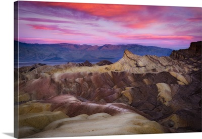Zabriskie Point At Sunrise, Death Valley